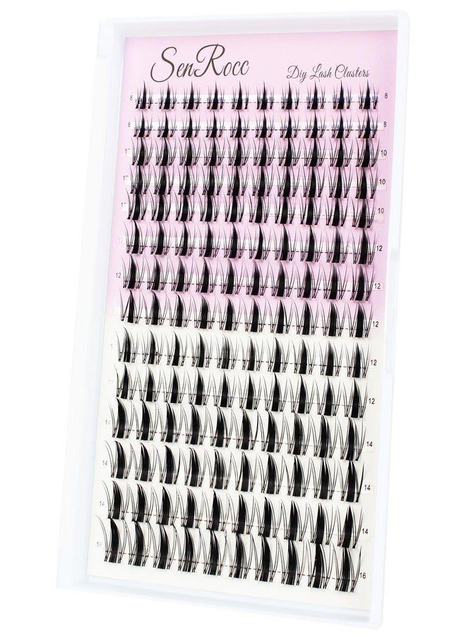 SenRocc Lash Clusters Fairy Lash Clusters Manga Eyelash Clusters 140pcs Cluster Eyelash Extensions D Curl Individual Lashes 8-16mm Mix Length (QF-0.07D-8-16) - Image 1
